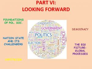 PART VI LOOKING FORWARD FOUNDATIONS OF POL SOC