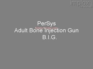 Bone injection gun
