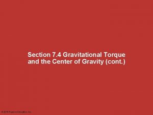 Gravitational torque equation