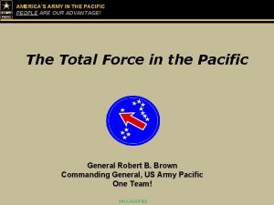 AMERICAS ARMY IN THE PACIFIC PEOPLE ARE OUR