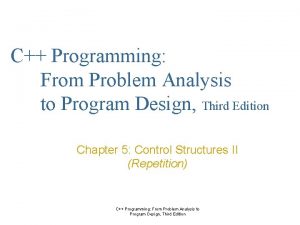 C Programming From Problem Analysis to Program Design