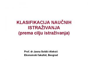 Eksplorativna istrazivanja Eksplorativna istrazivanja