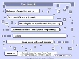 Text search in nfa