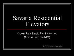 Single family home elevators