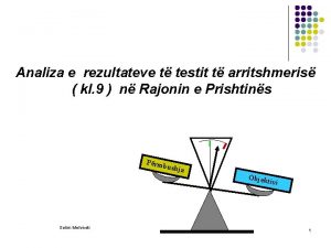 Analiza e rezultateve t testit t arritshmeris kl