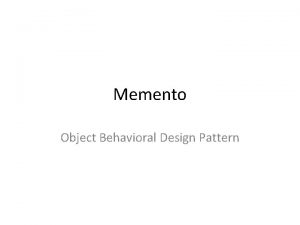 Behavioral design patterns