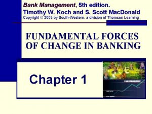 Bank Management Management 5 th edition Timothy W