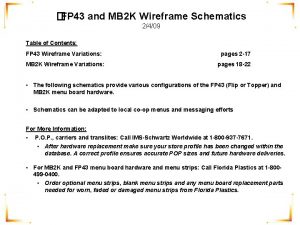 FP 43 and MB 2 K Wireframe Schematics