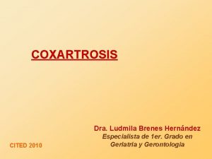 Coxartrosis