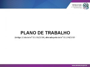 Plano de trabalho exemplo