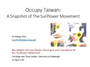 Sunflower occupy