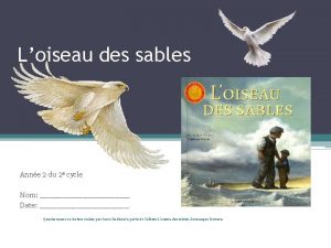 Loiseau des sables Anne 2 du 2 e