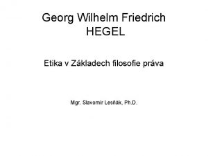 Hegel etika