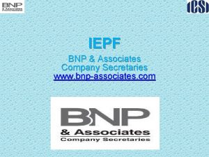 IEPF BNP Associates Company Secretaries www bnpassociates com