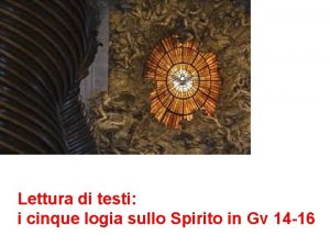 Lettura di testi i cinque logia sullo Spirito