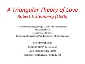 Sternberg theorie der liebe