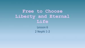 Free to choose liberty and eternal life
