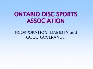 Ontario disc sports association