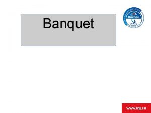 Banquet function prospectus Banquet function prospectus