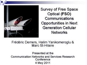 Free space optics