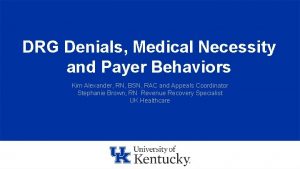 Drg denials