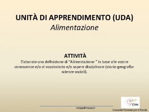 Compito autentico sull'alimentazione