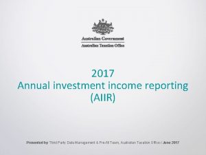 Aiir reporting specifications