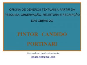 Biografia de cândido portinari