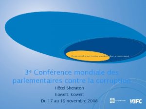 3 e Confrence mondiale des parlementaires contre la