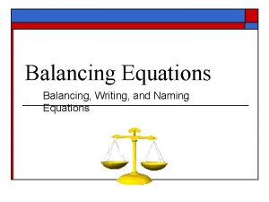 Naming balanced equations