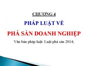 CHNG 4 PHP LUT V PH SN DOANH