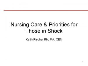 Shock nursing care