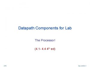 Datapath components