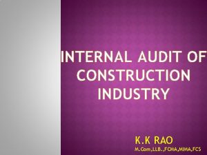 Construction internal audit