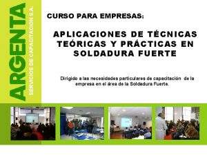 SERVICIOS DE CAPACITACION S A CURSO PARA EMPRESAS