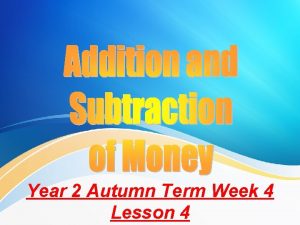 Year 2 Autumn Term Week 4 Lesson 4