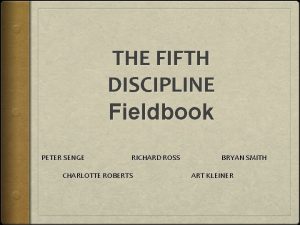 La quinta disciplina the fifth discipline fieldbook