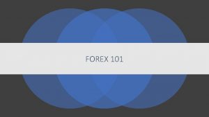 Trading forex 101