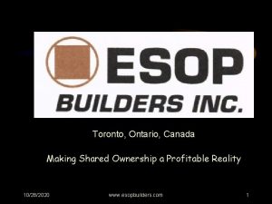 Toronto Ontario Canada Making Shared Ownership a Profitable