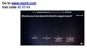 Menti.com enter code