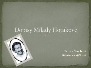 Tereza zajickova