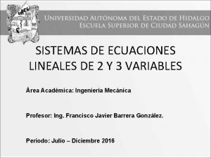 Ejemplos de sistemas de ecuaciones