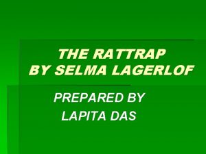 The rattrap by selma lagerlof