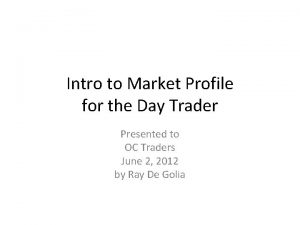 Market profile day types