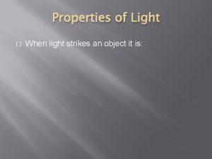 Light strikes