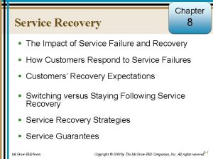 Service recovery iceberg