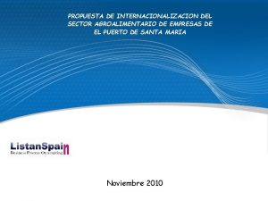 PROPUESTA DE INTERNACIONALIZACION DEL SECTOR AGROALIMENTARIO DE EMPRESAS