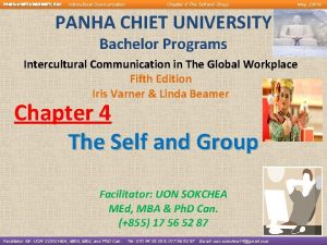 PANHA CHIET UNIVERSITY PUC Intercultural Communication Chapter 4