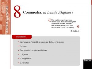 8 Commedia di Dante Alighieri Non vogliate negar