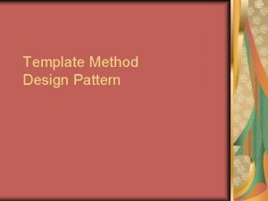 Template Method Design Pattern But Dfinir le squelette